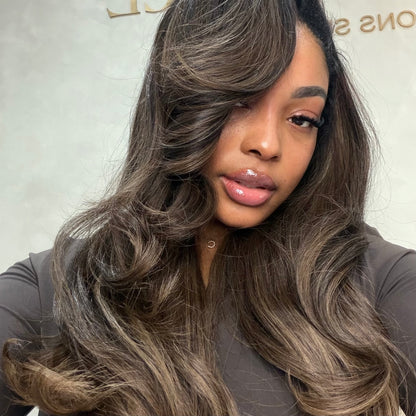 Mocha Highlight Straight - Super Double Drawn